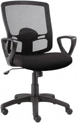 ALERA - 23-5/8" High Office/Managerial/Executive Chair - 20" Wide x 19" Deep, Fabric Mesh Seat, Black - USA Tool & Supply