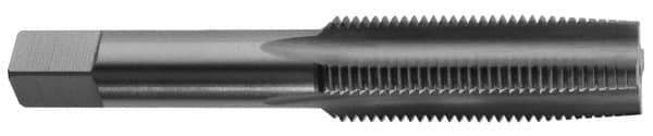 Cleveland - 3/8-16 UNC 3B 4 Flute Bright Finish High Speed Steel Straight Flute Standard Hand Tap - Plug, Left Hand Thread, 2-15/16" OAL, 1-1/4" Thread Length, H3 Limit, Oversize - USA Tool & Supply