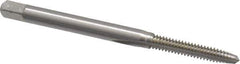 Cleveland - #4-40 UNC 2 Flute Bright Finish High Speed Steel Straight Flute Standard Hand Tap - Plug, Right Hand Thread, 1-7/8" OAL, 0.31" Thread Length, H1 Limit, Oversize - Exact Industrial Supply