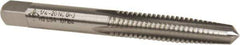 Cleveland - 1/4-20 UNC 3B 4 Flute Bright Finish High Speed Steel Straight Flute Standard Hand Tap - Taper, Right Hand Thread, 63.5mm OAL, 25.4mm Thread Length, H3 Limit, Oversize - Exact Industrial Supply