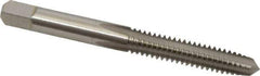 Cleveland - 1/4-20 UNC 2B 4 Flute Bright Finish High Speed Steel Straight Flute Standard Hand Tap - Plug, Right Hand Thread, 63.5mm OAL, 25.4mm Thread Length, H5 Limit, Oversize - USA Tool & Supply