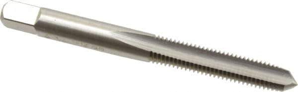 Cleveland - 1/4-28 UNF 3B 3 Flute Bright Finish High Speed Steel Straight Flute Standard Hand Tap - Plug, Right Hand Thread, 63.5mm OAL, 25.4mm Thread Length, H3 Limit, Oversize - Exact Industrial Supply