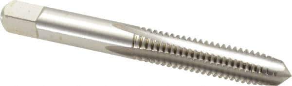 Cleveland - 5/16-18 UNC 4 Flute Bright Finish High Speed Steel Straight Flute Standard Hand Tap - Plug, Right Hand Thread, 2-23/32" OAL, 0.69" Thread Length, H11 Limit, 0.005" Oversize - Exact Industrial Supply