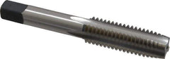 Cleveland - 9/16-12 UNC 4 Flute Bright Finish High Speed Steel Straight Flute Standard Hand Tap - Plug, Right Hand Thread, 3.594" OAL, 1" Thread Length, H3 Limit, Oversize - Exact Industrial Supply