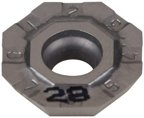 Iscar - OFCR07T3 P Grade IC28 Carbide Milling Insert - Uncoated, 0.1791" Thick, 0.7008" Inscribed Circle, 0.6mm Corner Radius - USA Tool & Supply