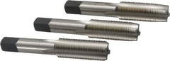 Cleveland - 11/16-16 UNF, 4 Flute, Bottoming, Plug & Taper, Bright Finish, High Speed Steel Tap Set - Right Hand Cut, 4.031" OAL, 1.09" Thread Length - USA Tool & Supply