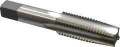 Cleveland - 7/8-9 UNC 3B 4 Flute Bright Finish High Speed Steel Straight Flute Standard Hand Tap - Taper, Right Hand Thread, 4.688" OAL, 2.22" Thread Length, H4 Limit, Oversize - Exact Industrial Supply