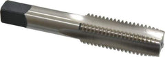 Cleveland - 7/8-9 UNC 3B 4 Flute Bright Finish High Speed Steel Straight Flute Standard Hand Tap - Plug, Right Hand Thread, 4.688" OAL, 2.22" Thread Length, H4 Limit, Oversize - Exact Industrial Supply