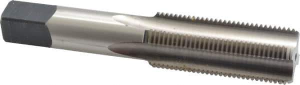 Cleveland - 7/8-14 UNF 3B 4 Flute Bright Finish High Speed Steel Straight Flute Standard Hand Tap - Bottoming, Right Hand Thread, 4.688" OAL, 2.22" Thread Length, H4 Limit, Oversize - Exact Industrial Supply