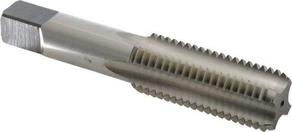 Cleveland - 1-8 UNC 3B 4 Flute Bright Finish High Speed Steel Straight Flute Standard Hand Tap - Bottoming, Right Hand Thread, 5-1/8" OAL, 63.5mm Thread Length, H4 Limit, Oversize - USA Tool & Supply