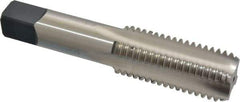 Cleveland - 1-1/8 - 7 UNC 3B 4 Flute Bright Finish High Speed Steel Straight Flute Standard Hand Tap - Bottoming, Right Hand Thread, 5.438" OAL, 2.56" Thread Length, H4 Limit, Oversize - USA Tool & Supply
