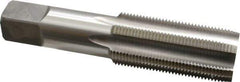 Cleveland - 1-3/8 - 12 UNF 3B 6 Flute Bright Finish High Speed Steel Straight Flute Standard Hand Tap - Plug, Right Hand Thread, 146.05mm OAL, 3" Thread Length, H4 Limit, Oversize - Exact Industrial Supply