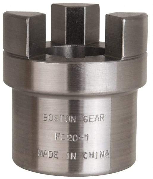 Boston Gear - 1" Max Bore Diam, FC20 Coupling Size, Flexible Half Coupling - 2" OD, 3.69" OAL, Steel - USA Tool & Supply