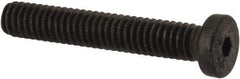 Made in USA - #10-24 UNC Hex Socket Drive, Low Socket Cap Screw - Grade 4037 Alloy Steel, Black Oxide Finish, Fully Threaded, 3/8" Length Under Head - USA Tool & Supply