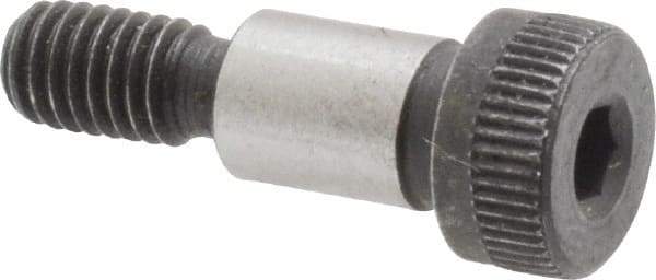 Value Collection - 1/4" Shoulder Diam x 3/8" Shoulder Length, #10-32 UNF, Hex Socket Shoulder Screw - 4140 Alloy Steel, Uncoated, 3/16" Head Height x 3/8" Head Diam - USA Tool & Supply