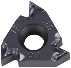 Iscar - 16IR Internal Right Hand 48-8 Partial Profile 60° Laydown Threading Insert - Grade IC908, TiAlN Coated Carbide, 9.53mm Inscribed Circle - USA Tool & Supply
