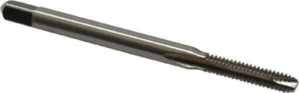 Cleveland - #4-40 UNC, 2 Flute, Bright Finish, High Speed Steel Spiral Point Tap - Bottoming Chamfer, Right Hand Thread, 1-7/8" OAL, 0.31" Thread Length, 2B/3B Class of Fit, Series 1012 - Exact Industrial Supply