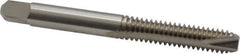 Cleveland - 1/4-20 UNC, 2 Flute, Bright Finish, High Speed Steel Spiral Point Tap - Bottoming Chamfer, Right Hand Thread, 2-1/2" OAL, 25.4mm Thread Length, 3B Class of Fit, Series 1012 - Exact Industrial Supply