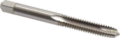 Cleveland - 1/4-20 UNC, 2 Flute, Bright Finish, High Speed Steel Spiral Point Tap - Plug Chamfer, Right Hand Thread, 63.5mm OAL, 25.4mm Thread Length, 2B Class of Fit, Series 1011 - Exact Industrial Supply