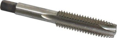 Cleveland - 1/2-13 UNC, 3 Flute, Bright Finish, High Speed Steel Spiral Point Tap - Plug Chamfer, Right Hand Thread, 3-3/8" OAL, 0.94" Thread Length, 3B Class of Fit, Series 1011 - Exact Industrial Supply