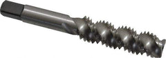 Cleveland - 1/2-13 UNC 3 Flute 3B Plug Spiral Flute Tap - High Speed Steel, Bright Finish, 3-3/8" OAL, Right Hand Flute, Right Hand Thread, H3, Series 1093/1094 - USA Tool & Supply