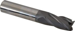 Niagara Cutter - 1/2", 1" LOC, 1/2" Shank Diam, 3" OAL, 4 Flute, Solid Carbide Square End Mill - Single End, Diamond Finish, Spiral Flute, 30° Helix, Right Hand Cut, Right Hand Flute, Series DIA430 - USA Tool & Supply