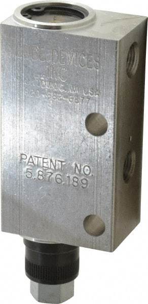 LDI Industries - 0.16 cc Output per Cycle, 1 Outlet Central Lubrication System Air-Operated Pump - 1" Wide x 4-3/64" High, Oil/Grease, 1/8-27 Outlet Thread, NPTF - USA Tool & Supply
