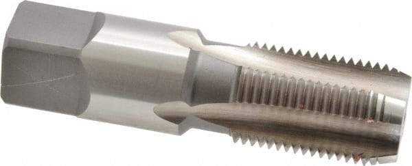 Cleveland - 3/8-18 NPS Thread, 4 Flute Standard Pipe Tap - 2-9/16" OAL, 1-1/16" Thread Length, 0.7" Shank Diam, Bright Finish, High Speed Steel - Exact Industrial Supply