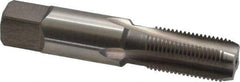 Cleveland - 1/8-27 NPSF Thread, 4 Flute Standard Pipe Tap - 2-1/8" OAL, 3/4" Thread Length, 7/16" Shank Diam, Bright Finish, High Speed Steel - Exact Industrial Supply