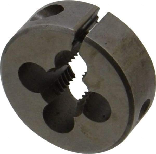 Cle-Line - 5/16-24 UNF Thread, 1" Outside Diam High Speed Steel Round Die - 3/8" Thick, Right Hand Thread, Adjustable - Exact Industrial Supply