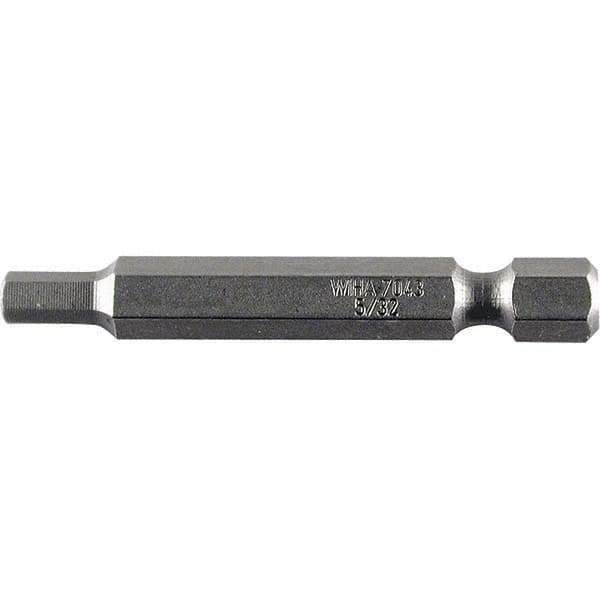 Wiha - 3/16" Power Bit - 1/4" Drive, 2" OAL - USA Tool & Supply