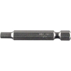 Wiha - 3/16" Power Bit - 1/4" Drive, 2" OAL - USA Tool & Supply