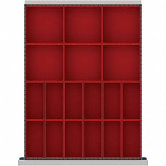 LISTA - 18-Compartment Drawer Divider Layout for 3.15" High Drawers - USA Tool & Supply
