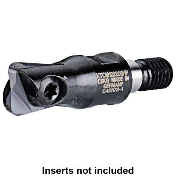 Kennametal - 16mm Cut Diam, 4mm Max Depth of Cut, 37mm OAL, Indexable Ball Nose End Mill - 37mm Head Length, M08 Modular Connection, KDMT Toolholder, KDM 16.. Insert - USA Tool & Supply