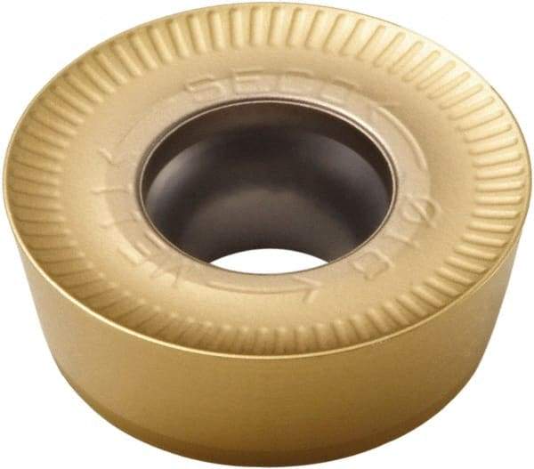 Seco - RPHT2006M0 ME12 Grade F40M Carbide Milling Insert - TiAlN/TiN Finish, 1/4" Thick, 0.787" Inscribed Circle - USA Tool & Supply