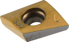 Iscar - T290 LNMT100405 Grade IC330 Carbide Milling Insert - TiCN/TiN Finish, 0.1614" Thick, 0.5mm Corner Radius - USA Tool & Supply