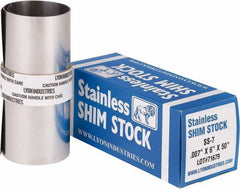 Made in USA - Metal Shim Stock   Type: Shim Stock Roll    Material: Stainless Steel - USA Tool & Supply