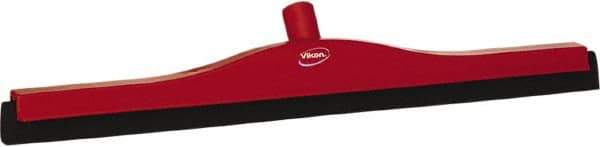 Vikan - 24" Foam Rubber Blade Bench Squeegee - Double Edge, Red, Plastic Holder - USA Tool & Supply