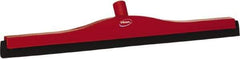 Vikan - 24" Foam Rubber Blade Bench Squeegee - Double Edge, Red, Plastic Holder - USA Tool & Supply