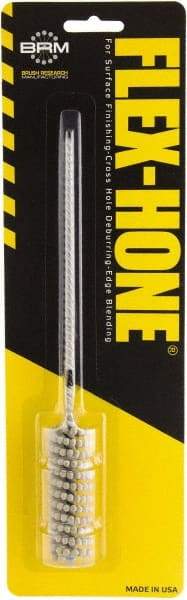 Brush Research Mfg. - 0.709" to 3/4" Bore Diam, 240 Grit, Boron Carbide Flexible Hone - Fine, 8" OAL - USA Tool & Supply
