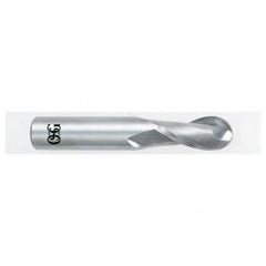 25mm Dia. - 102mm OAL - Carbide - Ball End HP End Mill-2 FL - USA Tool & Supply