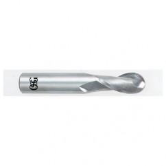 .5mm Dia. - 39mm OAL - Carbide - Ball End HP End Mill-2 FL - USA Tool & Supply