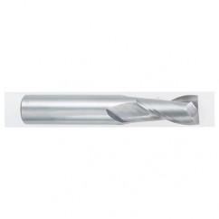 3/8 Dia. x 2-1/2 Overall Length 2-Flute Square End Solid Carbide SE End Mill-Round Shank-Center Cutting-Uncoated - USA Tool & Supply