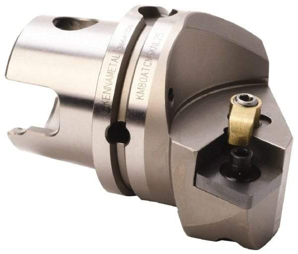 Kennametal - Right Hand Cut, Size KM80, SN.. Insert Compatiblity, Internal Modular Turning & Profiling Cutting Unit Head - 53mm Ctr to Cutting Edge, 70mm Head Length, Through Coolant, Series Kenloc - USA Tool & Supply