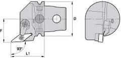 Kennametal - Left Hand Cut, Size KM63, VN.. Insert Compatiblity, External Modular Turning & Profiling Cutting Unit Head - 43mm Ctr to Cutting Edge, 60mm Head Length, Through Coolant, Series Kenloc - USA Tool & Supply