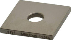 Mitutoyo - 0.101" Square Steel Gage Block - Accuracy Grade 0, Includes Certificate of Inspection - USA Tool & Supply