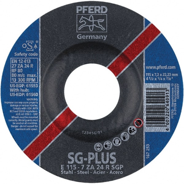 PFERD - Depressed Center Wheel - - Exact Industrial Supply