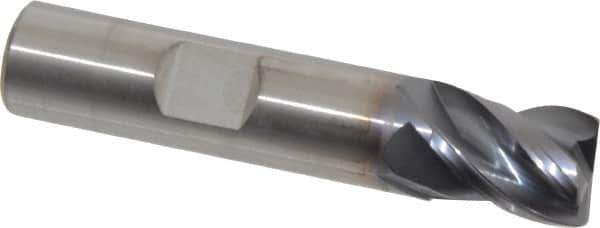 Kennametal - 1/2", 4 Flute, Solid Carbide, 0.03" Corner Radius End Mill - 2-1/2" OAL, 5/8" LOC - USA Tool & Supply