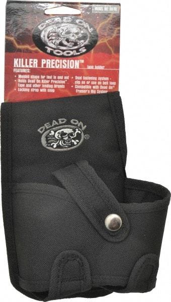 Dead On - 1 Pocket Tape Measure Holster - Polyester, Black, 5" Wide x 7" High - USA Tool & Supply