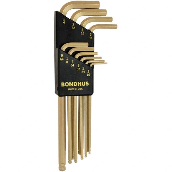 Bondhus - Hex Key Sets Tool Type: Hex Handle Type: L-Key Long Arm - USA Tool & Supply
